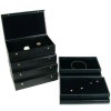 FindingKing 21 Ring Chain Jewelry Pad Display Trays Carrying Case