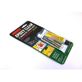 ABRO Clear 2 Part Epoxy Glue, 4-Minute, Non-Yellowing, Water & Solvent Resistant, Mends Glass, Plastic, & Porcelain, Ideal for Automotive, Industrial, & Household Use