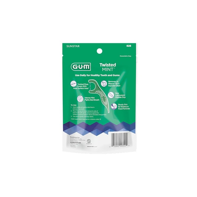 GUM Twisted Mint Parrilla de hilo dental - 150 pieza(s)