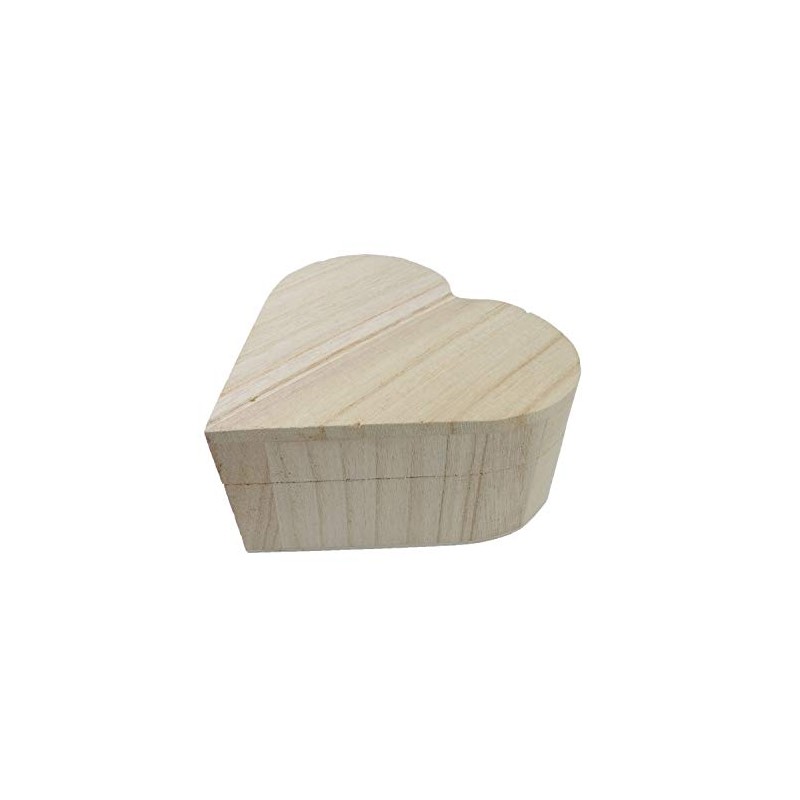 Pracht Creatives Hobby 7678-13541 Wooden Heart Box with Hinges and