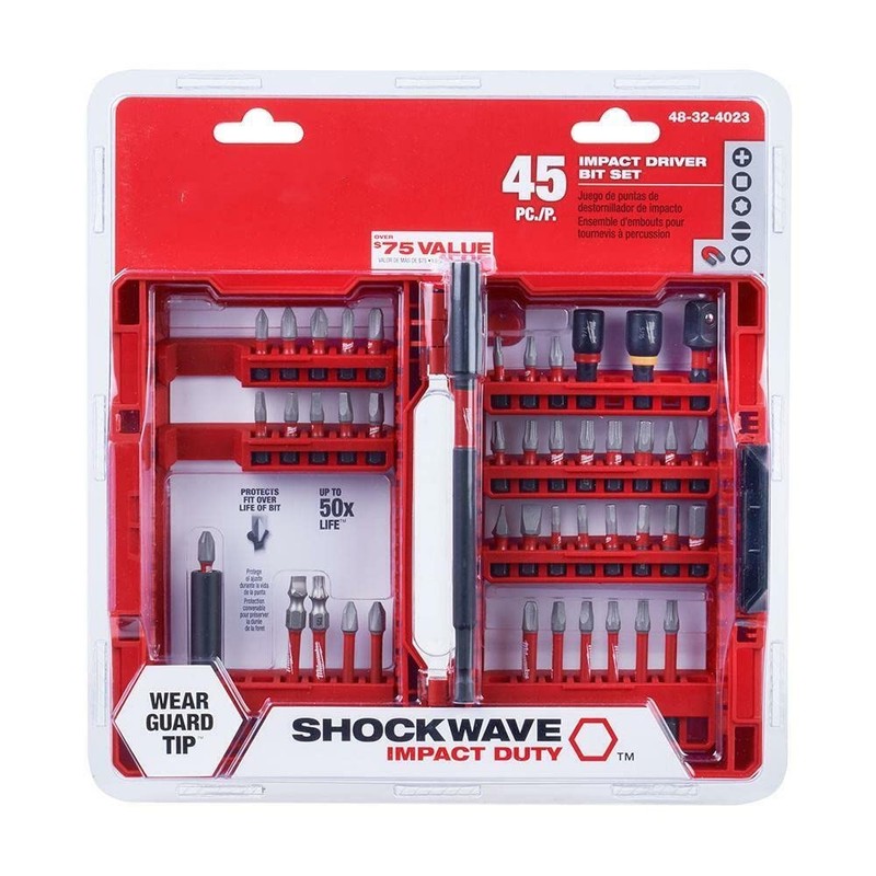 48-32-4023 Shockwave Impact Duty Steel Driver Bit Set (45-Piece)
