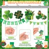 Barydat Set of 24 St. Patrick's Day Wood Shower Curtain