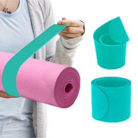Risipu Yoga Mat Strap Slap Band, One Snap Keep Exercise Mat Tightly Rolled and Secure, Suitable for Workout Pilates Mat Storage(50 cm L x 5 cm W)(green)