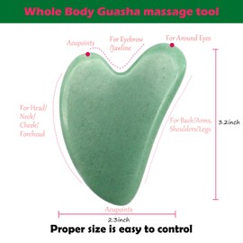 Samherome Gua Sha Facial Tools Guasha Tool Manual Massage Sticks for Jawline Sculpting and Puffiness Reducing for Face Body Relieve Muscle Tensions Reduce Festive Gifts (Green 1pcs)