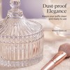Body Powder Puff And Container With Puff Set 6" Crystal