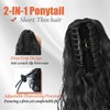 HEVAYO KISS Ponytail Extension 30Inch Claw Clip Hair Extensions Natural