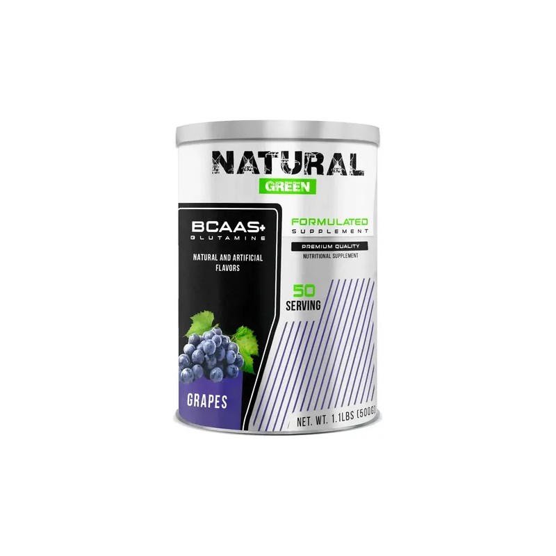 Bcaas Glutamina Aminoácidos Natural Green 500g Sabores Sabor Moras
