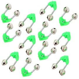30 Pcs Green Fish Rod Bells Fishing Rod Alarm Dual Alert Bells Fishing Accessory