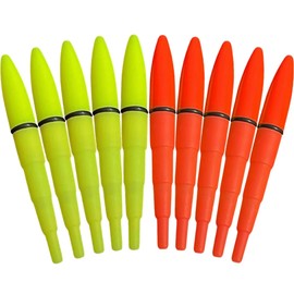 Tenyodo Electric Float Top, Long Toss, Night, Sea, Fishing, Fucase, LED Light, Universal (5 Each of Red and Yellow)