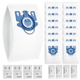 14 Pack 3D Airclean GN Vacuum Bags Compatible with Miele Classic C1, Complete C1, C2, C3, S400i S600 S2 S5 S8 Series, with 4 MP Filters, 4 AC Filters