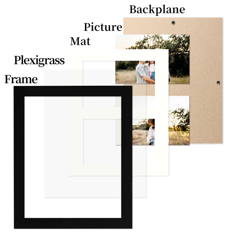 AVEAX 8x10 (20x25 cm) Photo Frame Display Double 4x6 Frames