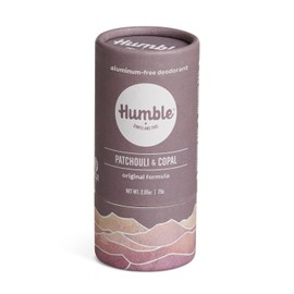 HUMBLE BRANDS Original Formula, Plastic-Free, Aluminum-free Deodorant Long Lasting Odor Control with Baking Soda and Essential Oils, Patchouli & Copal