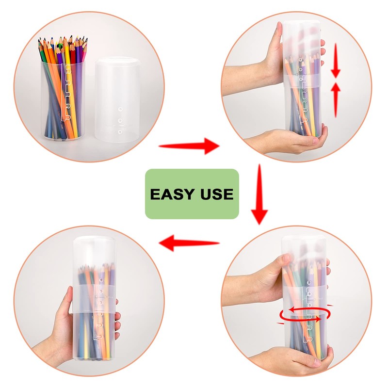 SUMTree 5 levels Adjustable Travel Plastic Makeup Brush Holder, Retractable