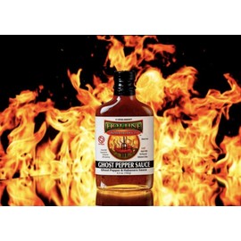HOT LINE PEPPER PRODUCTS Gourmet Hot Sauces (Ghost Pepper, 4 pack) Hot Line Pepper Products Ghost Pepper Sauce - Fiery & Flavorful Blend of Ghost Peppers and Spices