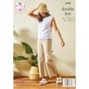 King Cole Ladies DK Knitting Pattern 3/4 Sleeve or Sleeveless