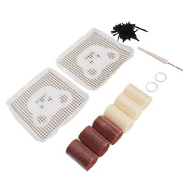 Latch Hook Kit Cup Coaster DIY Set Lovely Bear Pattern Home Decoration for Handcraft