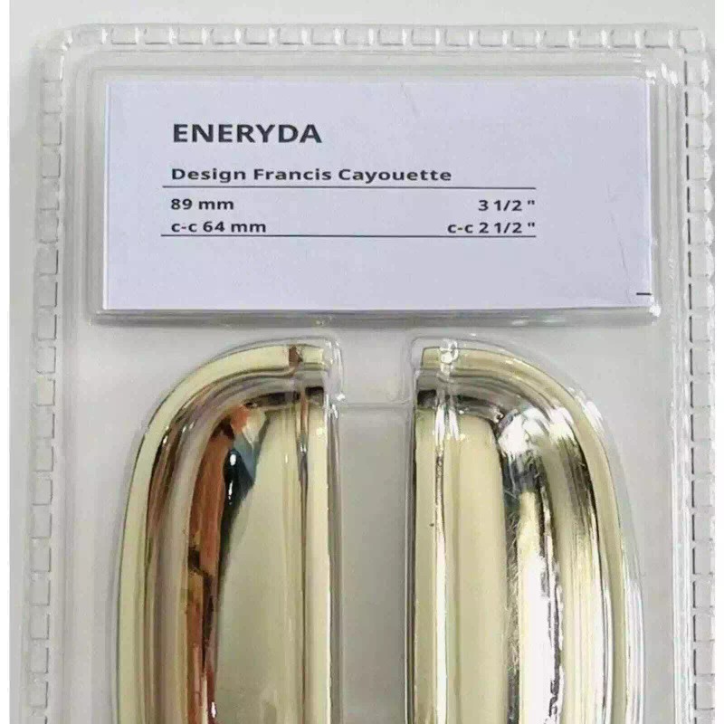 Ikea ENERYDA Cup Cabinet Pull Brass Color 3 1/2" 2