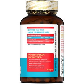 Wellgard Magnesium Glycinate, Mag 1200, Magnesium Bisglycinate Supplement, Sleep