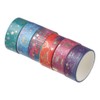 diyhub 12 Rolls Galaxy Purple Washi Tape,Gold Foil Washi Masking