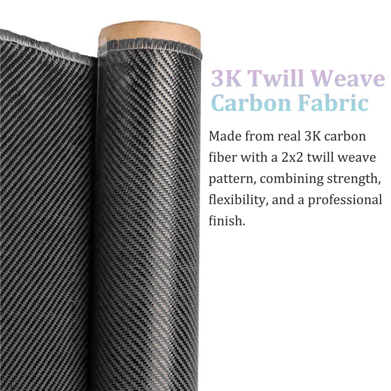 Coynurex 4.2ft x12in Carbon Fiber Fabric Roll – 3K Twill