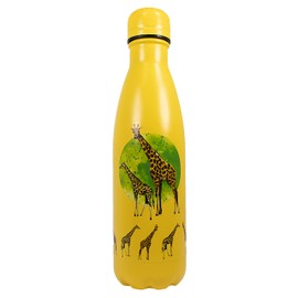 NatureVac - Giraffe from Deluxebase. Stainless Steel Thermal Insulated 17oz Water Bottle. Resuable and Leakproof Vacuum Flask for Gym, Travel, Sports, School.