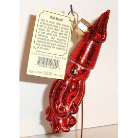 Old World Christmas 2020 - RED SQUID - OLD WORLD CHRISTMAS BLOWN GLASS ORNAMENT NEW W/TAG 12600