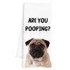 INDAJEDN Funny Pug Bathroom Towels, are You Pooping Towels, Pug