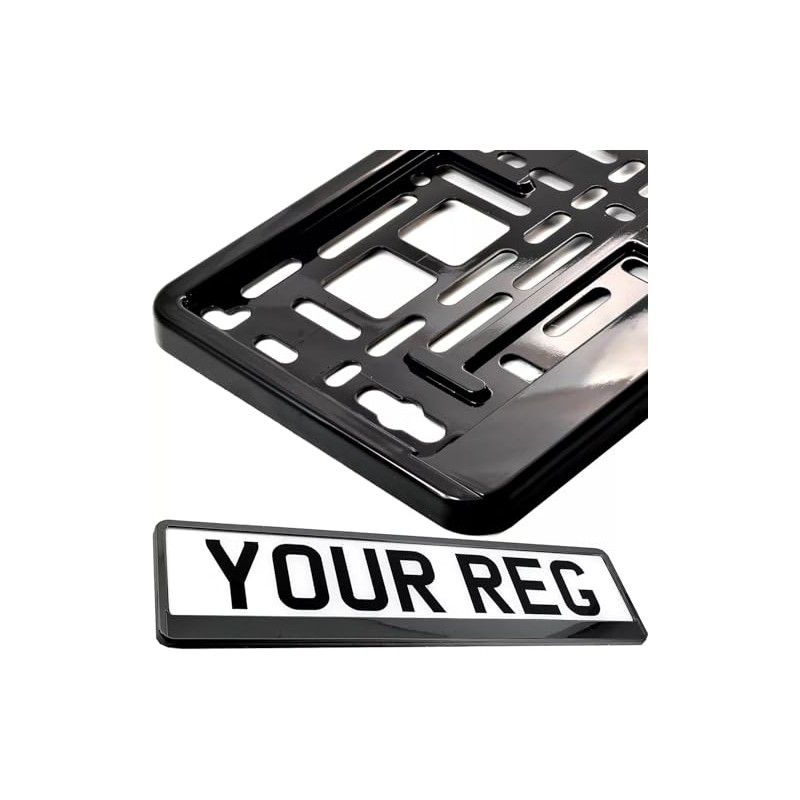 2X UK Number Plate Holder - Pair Car Fixings Registration