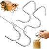 THJOPOKEEL Natural Peanut Butter Stirrer, Stainless Steel Butter Stirrer With