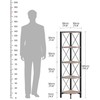 CHOEZON 5-Tier Corner Shelf, Corner Bookcase, 55.2" Tall Vertical Display