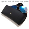 Leather Wind Fabric Classic Frame Sunglasses Plain Glasses Case