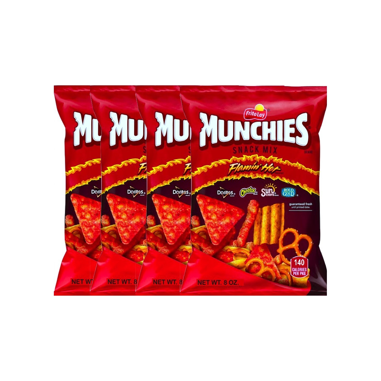 New Munchies Flaming Hot Snack Mix Doritos Cheetos Sun Chips Rold Gold Net Wt 8 Oz 4