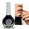 Black Gold Glitter Nail Polish, Quick Dry Shimmer Nail Lacquer