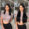 LaaVoo Invisible Wire Hair Extensions Black Wire Extensions Real Hair