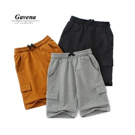 Kids Boys Shorts School Shorts Boys Cargo PE Shorts Toddler Adjustable Elasticated Shorts Jersey (Deep Grey, 8-9 Year)