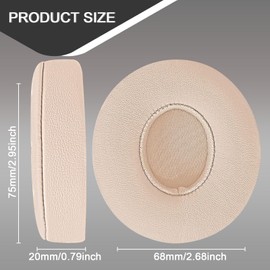 Replacement Ear Pads for Beats Solo 2 & Solo 3 Wired & Wireless Headphones, Ear Cushions, Ear Cups Cover Repair Parts-Satin Gold