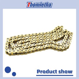 Thomletha Gold Color 520 Pitch 114 Links O-Ring Drive Chain Replacement for Most Motorcyles 520 x 114
