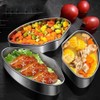 Miupoo Stainless Steel Triangular Food Steamer Box,Tray Dishes Box Tray