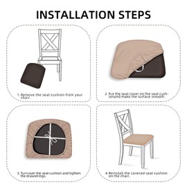 Ouqiuwa Colorful Dog Paw Print Square Chair Seat Covers Set of 4 for Dining Chairs, Stretch Seat Cushion Slipcovers for Home Kitchen Party Décor