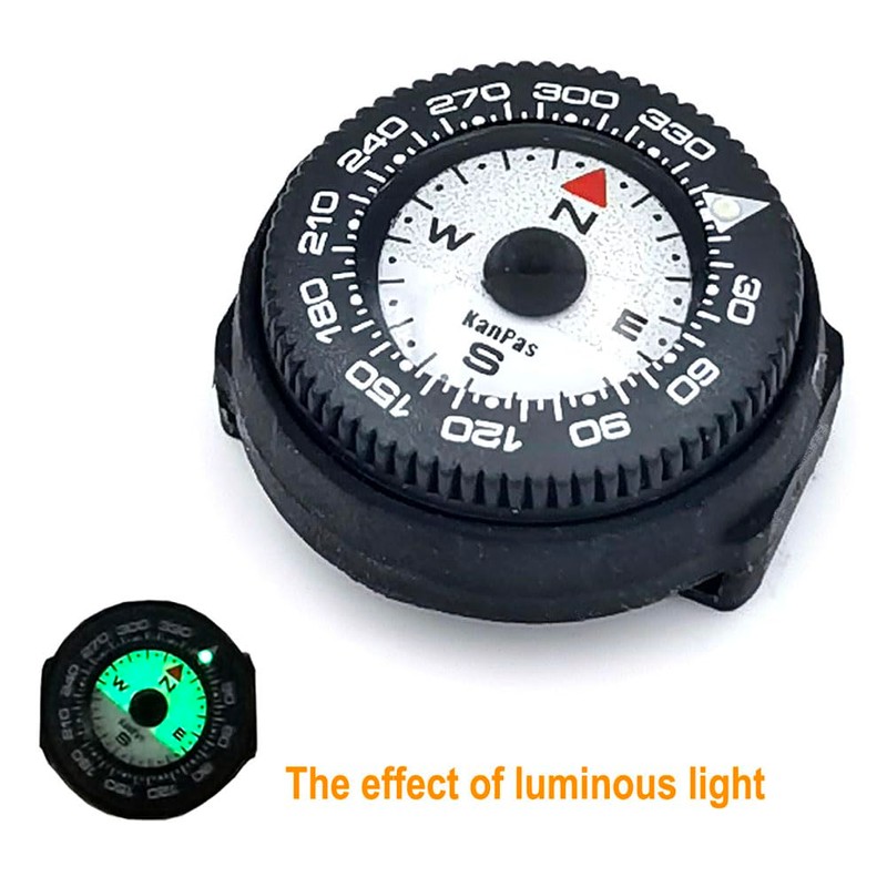KanPas Mini Button Map Compass with Turnable Bezel for Watchband