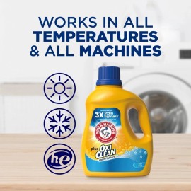 ARM & HAMMER Plus OxiClean Stain Fighter Liquid Laundry Detergent, 32.5 oz