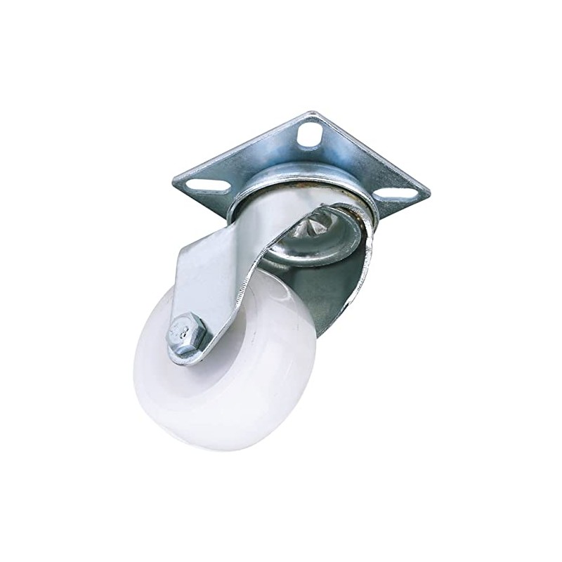 Draper 65492 50mm Dia. Swivel Plate Fixing Nylon Wheel-S.W.L. 50Kg