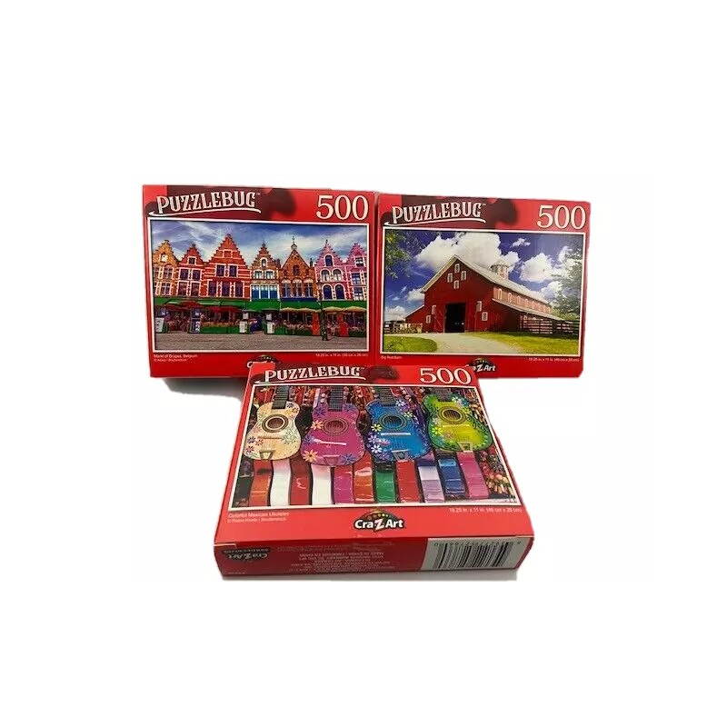 Puzzlebug Lot of 4-500 Piece Jigsaw Puzzles Random Selection NEW