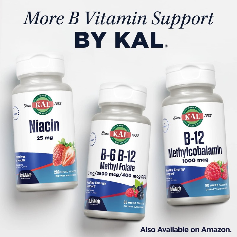 KAL Vitamin B2 100mg, Riboflavin B2, Healthy Energy and Metabolism