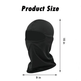 TZMFHD Black Balaclavas for Men, 4 Pcs Black Motorcycle Balaclava, Women and Men Full Face Cover Balaclava, Elastic Windproof Motorbike Balaclava Suitable for Motorcycle, Ski