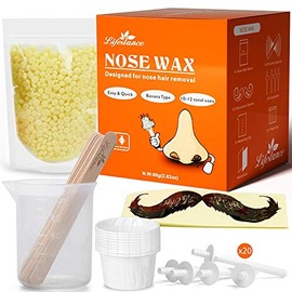 Lifestance Nose Wax Kit- Nose Waxing Kit for Men with 80g Nose Wax-Quick,Easy,Painless Nose Hair Wax Kit (15-20 Times Usage )