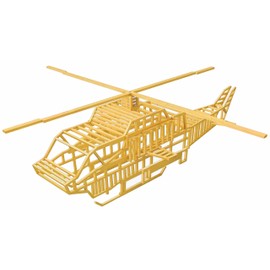 Quickdraw Apache Helicopter 3D Matchstick Model Construction Kit for Kids STEM Educational DIY Craft Set - Model Building Kit with 650 Pieces