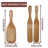 3 Pack Wooden Spurtle Blender Spatula Set for Sourdough Mixing,