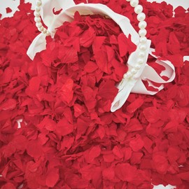 1500+ Real Dried Red Hydrangea Flower Petals - 1.06 oz Natural Preserved Petals for Wedding, Party Confetti, Flower Girl Baskets, Proposal Decor