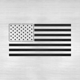 American Flag Stencil Template - Reusable Plastic Stencil Drawing Template of American Flag Pattern Stencil for Painting Wood & Wall Art (7.8"x11")